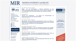 Desktop Screenshot of medien-internet-und-recht.de