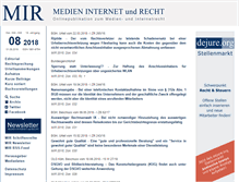 Tablet Screenshot of medien-internet-und-recht.de
